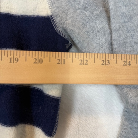 Scotch & Soda Sweater Mens Size Large Blue Gray Striped Wool Blend Crew Neck Pre - Picture 8 of 10